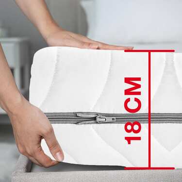 Online-Retoure Sleezzz Smart 140 x 190 cm, Höhe 18 cm, Härtegrad H2/H3