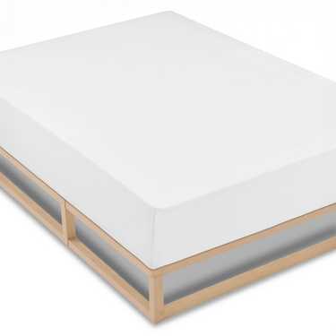 "CloudComfort Basic" pagrindinis paklodės lakštas, trikotažinis, elastingas, baltas 90 x 190 - 100 x 200 cm