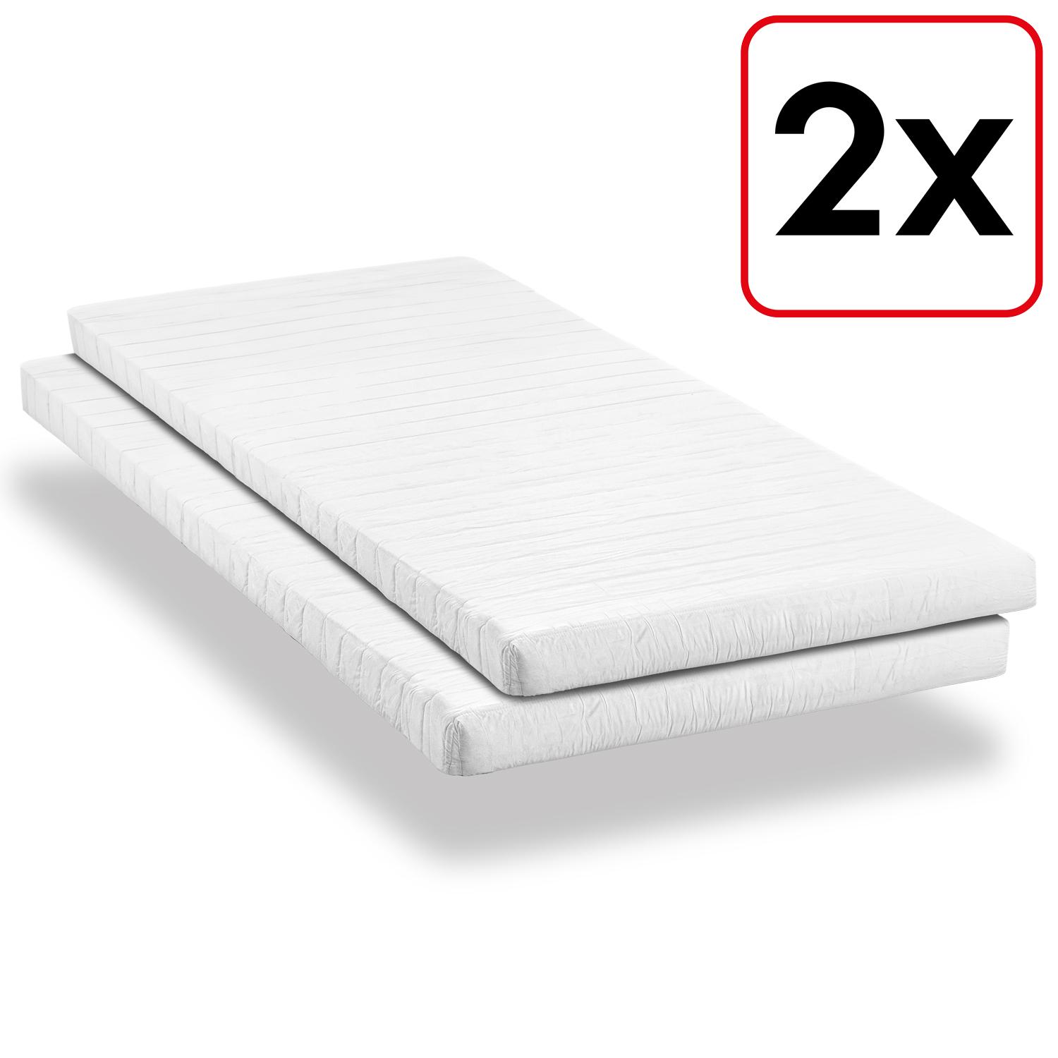 Comfort foam mattress K10 100 x 200 cm, height 10 cm, firmness level H3, twin set