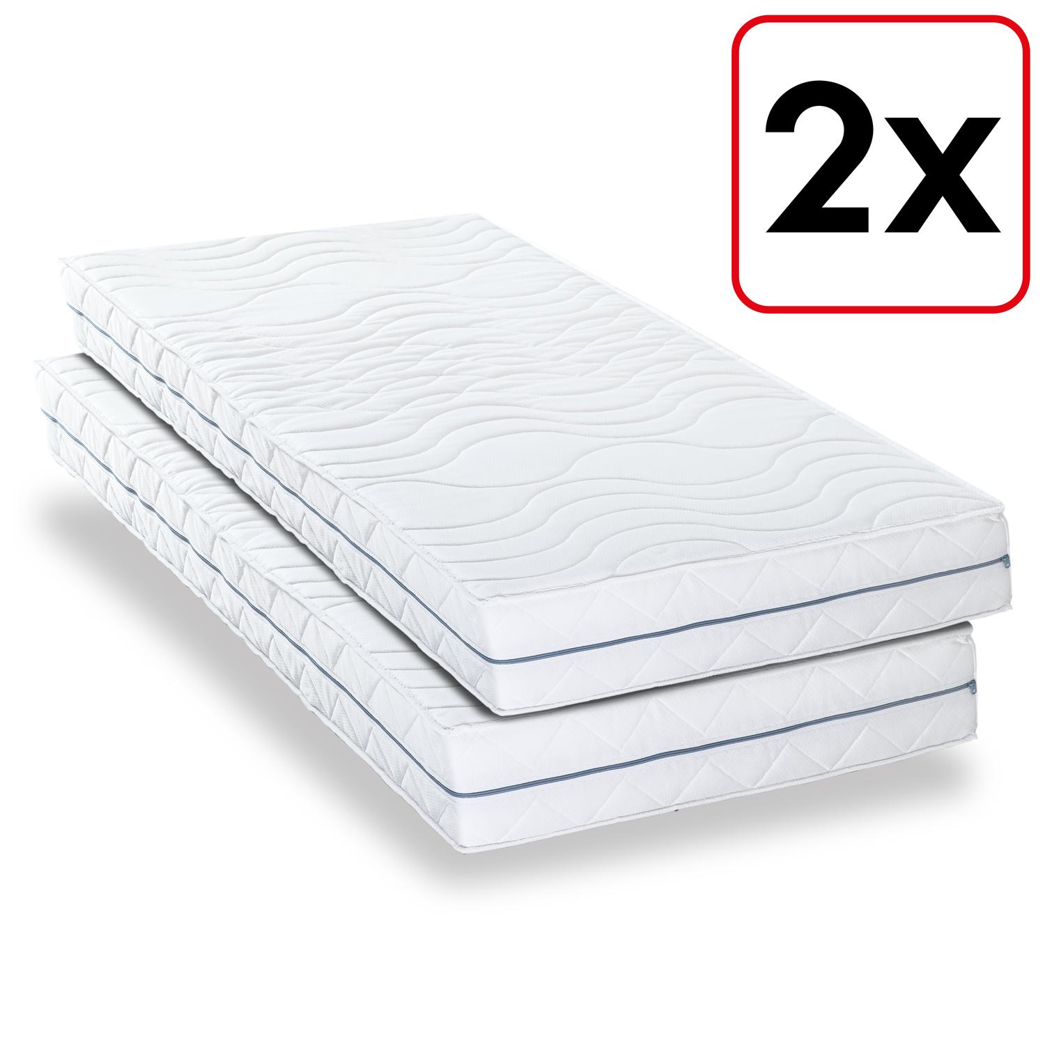 Double pack orthopaedic mattress 80x200 cm 7-zone Supportho Premium, height 18 cm, firmness level H2/H3 Twin