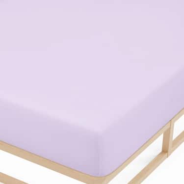 Fitted sheet microfiber interlock jersey lilac 90 x 190 - 100 x 200 cm