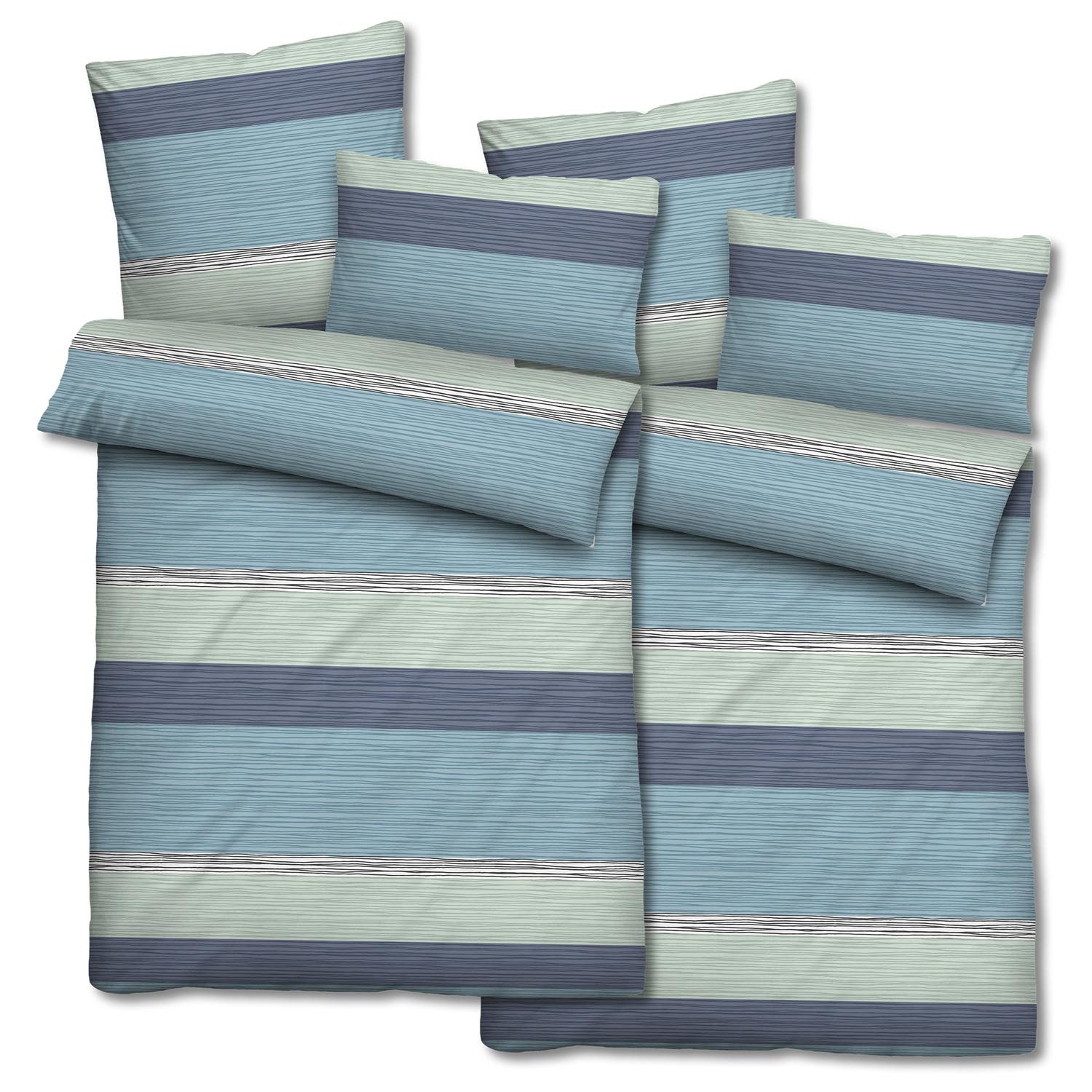 Doppelpack Mikrofaser Seersucker Bettwäsche 135 x 200 + 80 x 80 cm + 40 x 80 cm 3-teilig Doppelpack Mikrofaser Seersucker Bettwäsche 135 x 200 + 80 x 80 cm + 40 x 80 cm 3-teilig