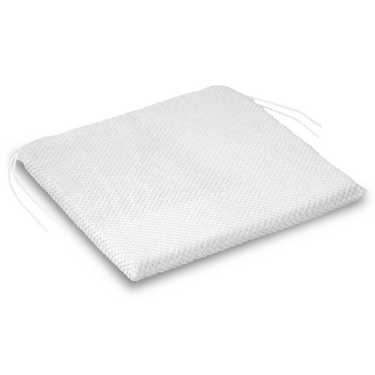 Chair cushion 37 x 37 cm with retaining straps white