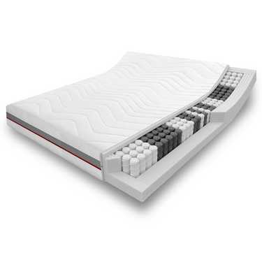 Online-Retoure 7 Zonen Taschenfederkernmatratze Sleezzz Premium 140 x 200 cm, Höhe 23 cm, Härtegrad H2/H3