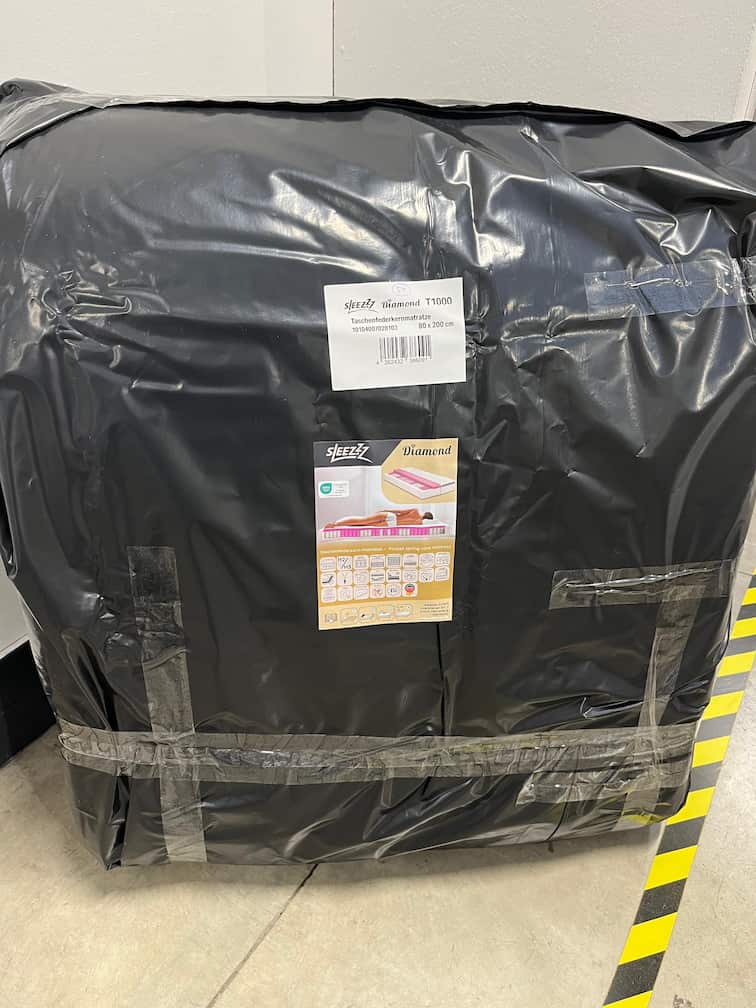 Online-Retoure 7 Zonen Taschenfederkernmatratze Sleezzz Diamond 80 x 200 cm, Höhe 23 cm, Härtegrad H2/H3