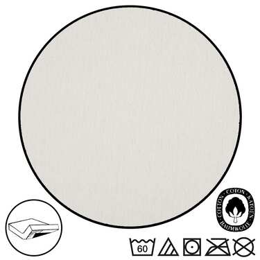Castell Jersey kokvilnas palags ar elastīgo malu, balts, 140 x 190 – 150 x 200 cm, divu gabalu komplekts