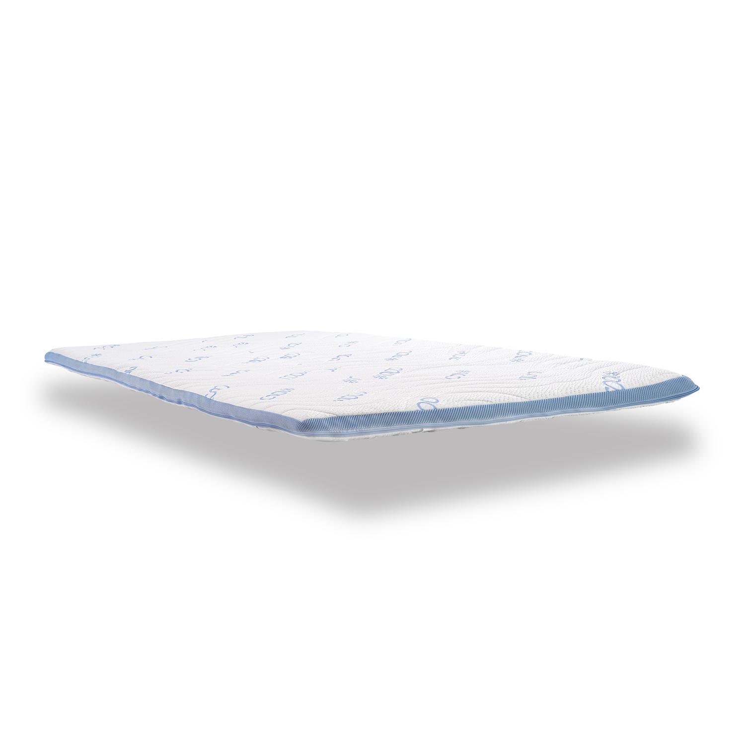 Cold foam topper CloudComfort Cool 140 x 200 cm H2/H3, height 7 cm, firmness level H2/H3, 7-zone topper with summer and winter side