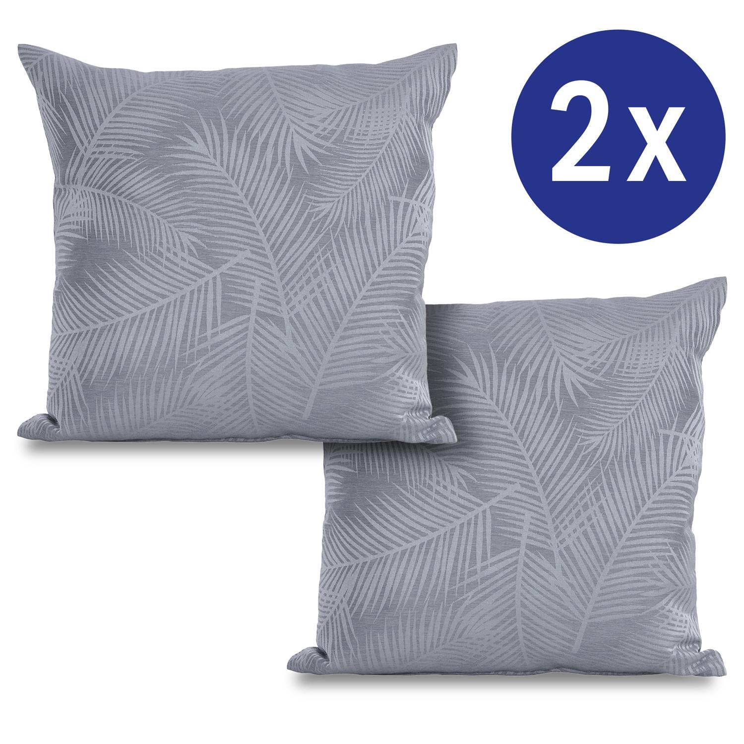 Double pack of pillowcases gray jungle 50 x 50 cm