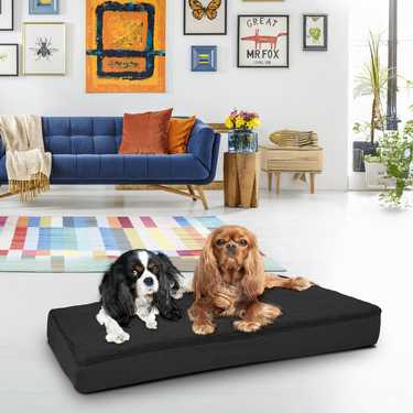 75 x 50 x 8 cm ergonomisches Hundekissen Größe S, Farbe schwarz
