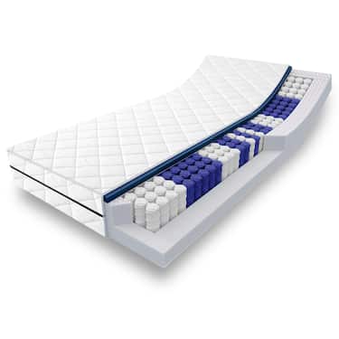 Online-Retoure 7 Zonen Taschenfederkernmatratze Sleezzz Superior 90 x 190 cm, Höhe 18 cm, Härtegrad H3