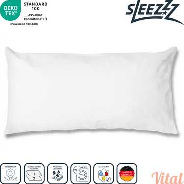 2 x Sleezzz Vital waterdichte molleton kussensloop 40 x 80 cm