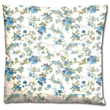 CloudComfort Basic Mikrofaser Bettwäsche blaue Blumen 135 x 200 + 80 x 80 cm