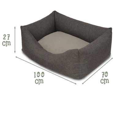 Petzzz dog bed Lucky L 100 x 70 x 27 cm with orthopaedic inner cushion