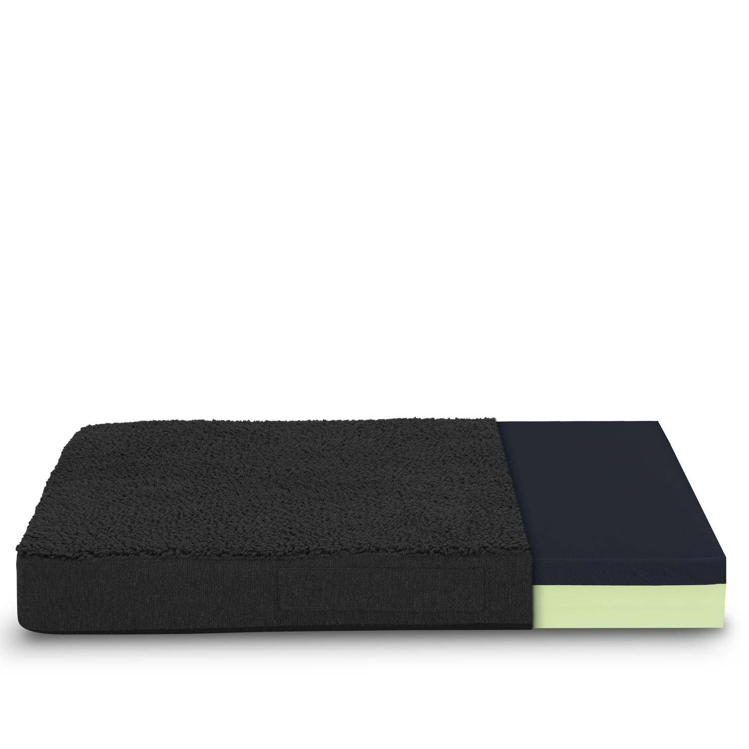 120 x 75 x 10 cm Petzzz orthopedic dog cushion size XL color black