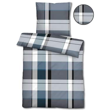 Doppelpack Biber Bettwäsche 155 x 220 cm + 80 x 80 cm