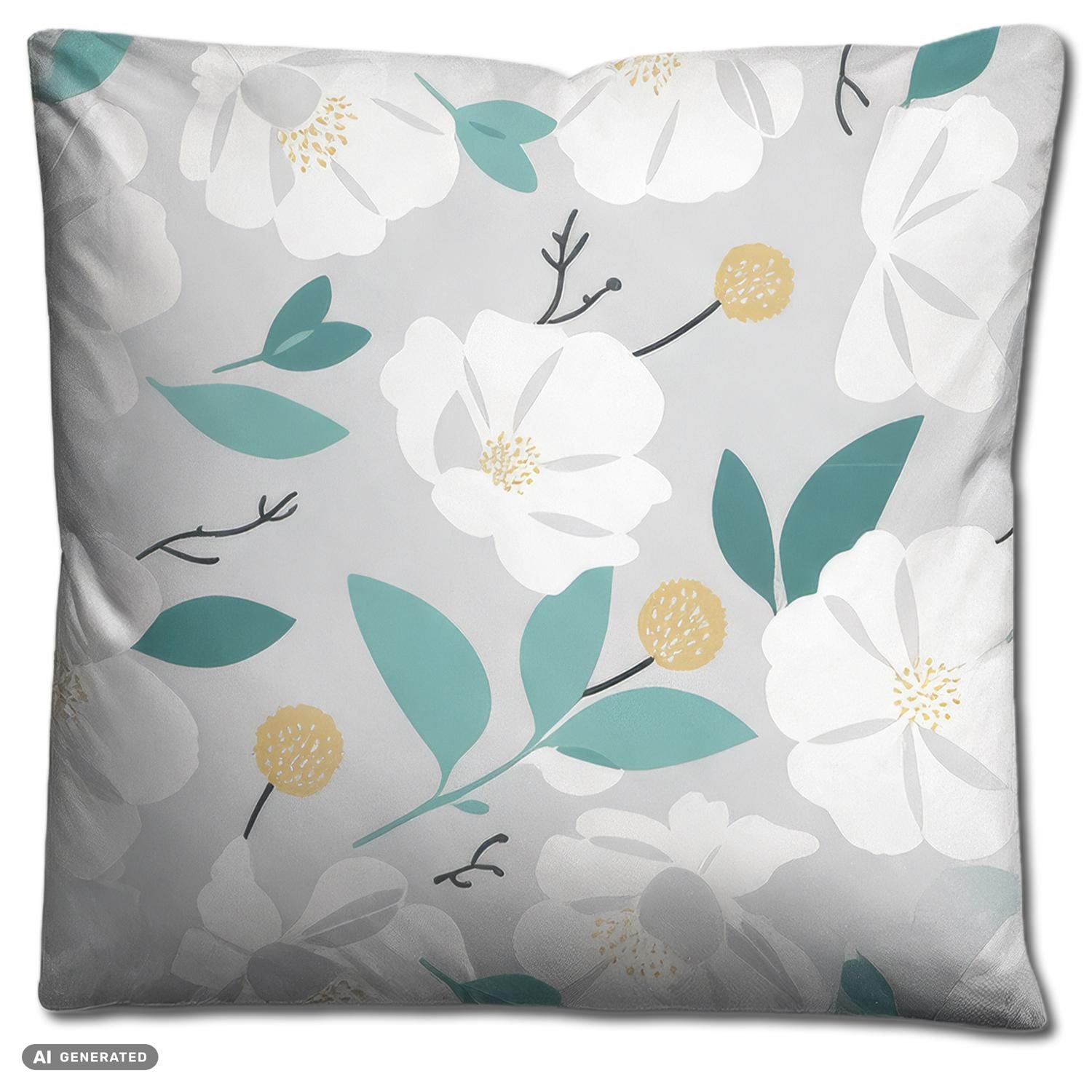 CloudComfort Renforcé Bettwäsche weiße Blumen 135 x 200 + 80 x 80 cm