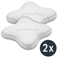 2 x Sleezzz® Premium Gelschaum Kontur- und Bauchschläfer Kissen