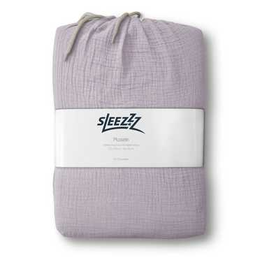 Sleezzz® muslin bed linen purple 155 x 220 cm + 80 x 80 cm