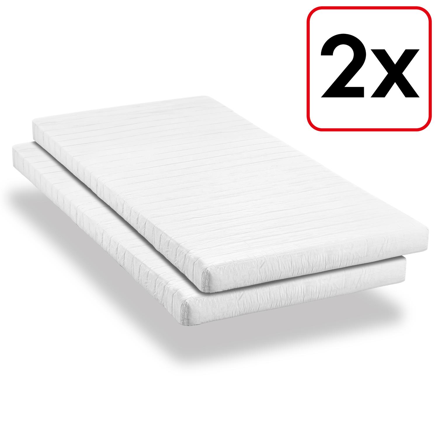 Comfort foam mattress K10 90 x 200 cm, height 10 cm, firmness level H3, twin set