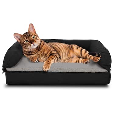 80 x 55 x 23 cm orthopaedic dog bed with backrest size M