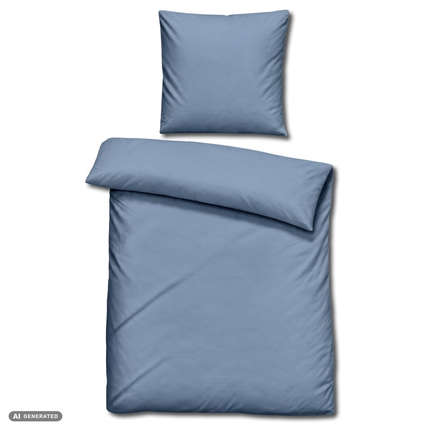 Conjunto duplo de roupa de cama Cloud Comfort em cetim de mako, 135 x 200 cm + 80 x 80 cm