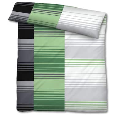 Pacote duplo de roupa de cama em microfibra seersucker 155 x 220 + 80 x 80 cm