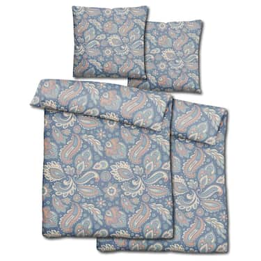 Doppelpack CloudComfort Basic Mikrofaser Bettwäsche paisley 135 x 200 + 80 x 80 cm