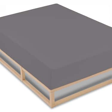 CloudComfort Basic fitted sheet jersey stretch dark gray 90 x 190 - 100 x 200 cm