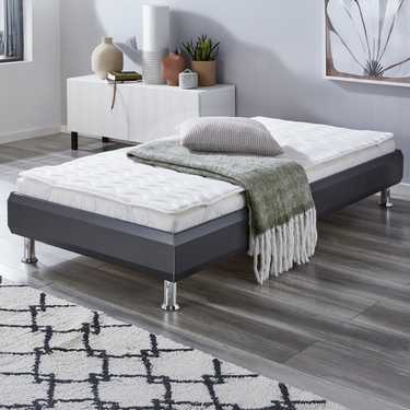 2,5 cm Komfortschaumtopper Sleezzz® Basic 80 x 200 cm mit 7-Zonen-Wellensteppung und Eckgummis