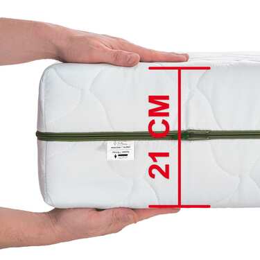 Online-Retoure 7 Zonen Taschenfederkernmatratze Sleezzz Smart 180 x 200 cm, Höhe 21 cm, Härtegrad H2/H3