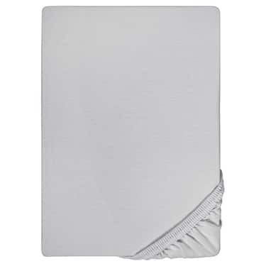 Spannbettlaken Microfaser Interlock-Jersey silber grau 90 x 190 - 100 x 200 cm