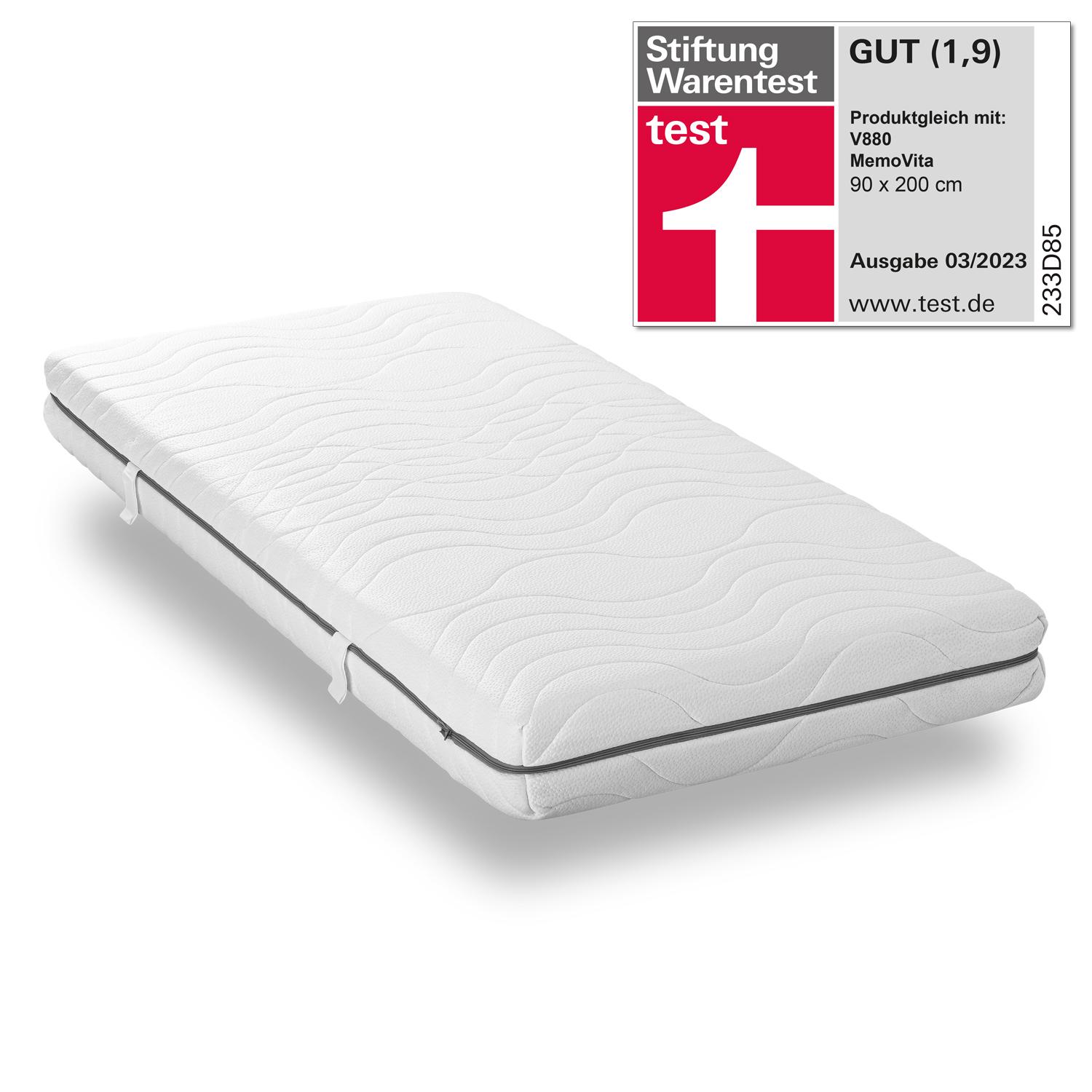 7-zone viscoelastic mattress Sleezzz Smart 90 x 200 cm, height 18 cm, firmness level H3 with air memory foam