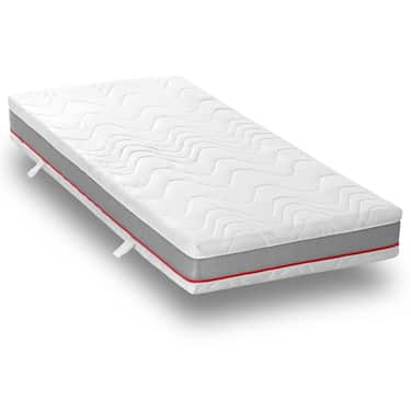 Ergonomic pocket spring mattress Sleezzz Premium 90 x 200 cm, height 23 cm, firmness level H2/H3 + mattress topper / mattress topper 90 x 200 cm