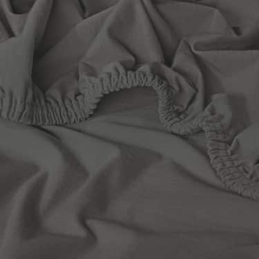Lençol em jersey cinzento escuro 90 x 190 - 100 x 200 cm em 100% algodão orgânico