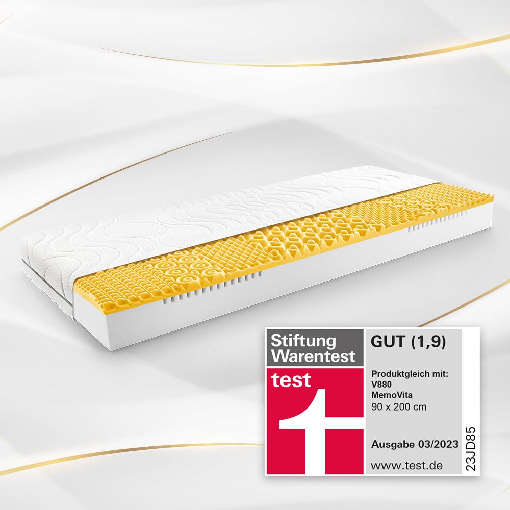 7-zone viscoelastic mattress Sleezzz Smart 90 x 200 cm, height 18 cm, firmness level H3 with air memory foam