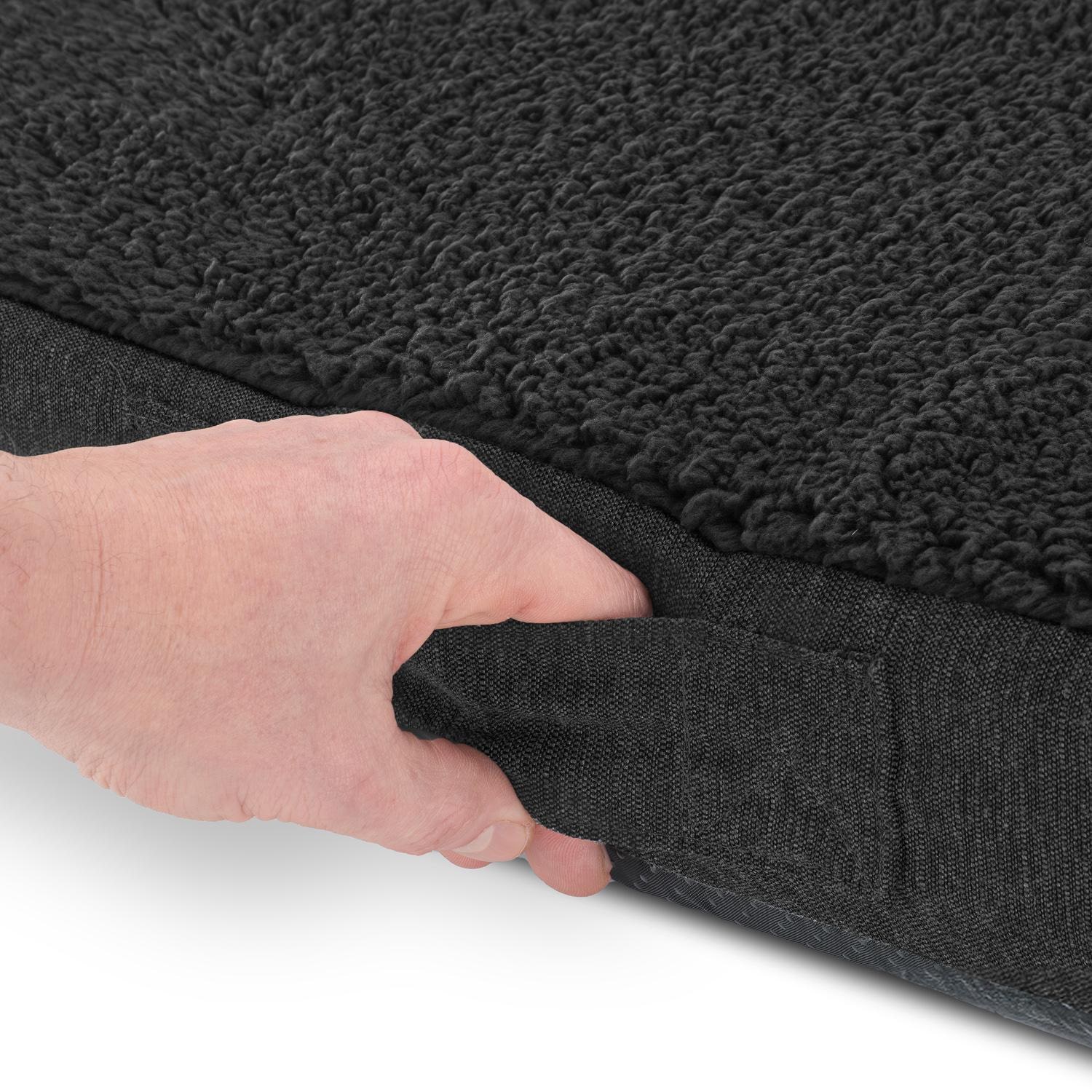 120 x 75 x 10 cm Petzzz orthopedic dog cushion size XL color black