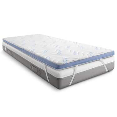 Cold foam topper CloudComfort Cool 180 x 200 cm H2/H3, height 7 cm, firmness level H2/H3, 7-zone topper with summer and winter side