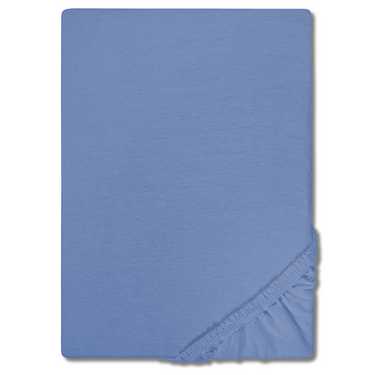 Doppelpack CloudComfort Basic Spannbettlaken Jersey-Stretch blau 180 x 190 - 200 x 200 cm (2 Stück)