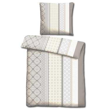 Doppelpack CloudComfort Basic Mikrofaser Bettwäsche beige 135 x 200 + 80 x 80 cm