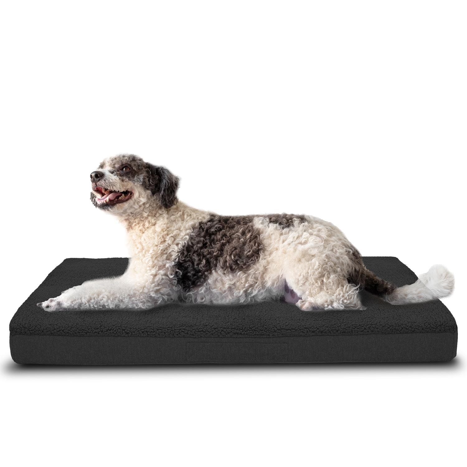 120 x 75 x 10 cm Petzzz orthopedic dog cushion size XL color black