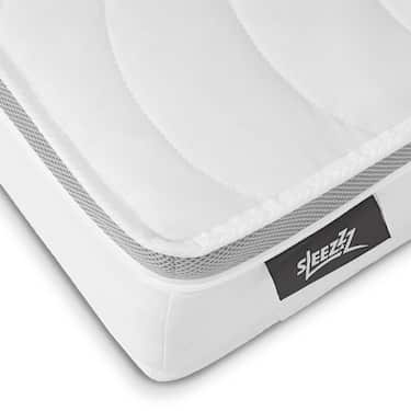 7 Zonen ergonomische Taschenfederkernmatratze Sleezzz Diamond T1000 180 x 200 cm, Höhe 23 cm, Härtegrad H2/H3, 1000 Federn/2m² + 2 x CloudComfort Basic Mikrofaser Bettset 135 x 200 cm + 80 x 80 cm