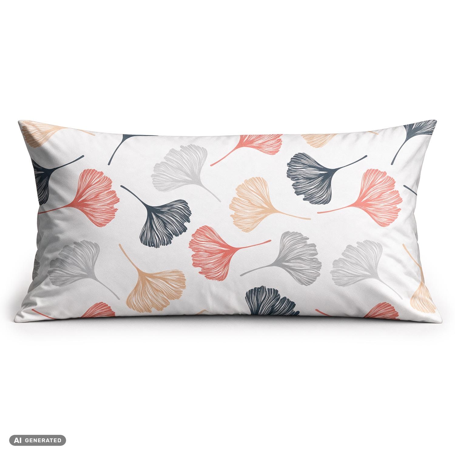 CloudComfort Basic Baumwoll Kissenbezug Blüten 2er-Set 40 x 80 cm