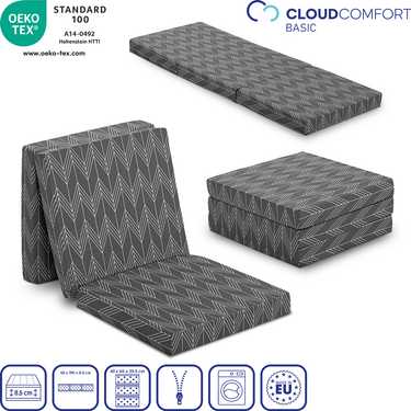 CloudComfort Basic Klappmatratze 65 x 190 x 8,5 cm