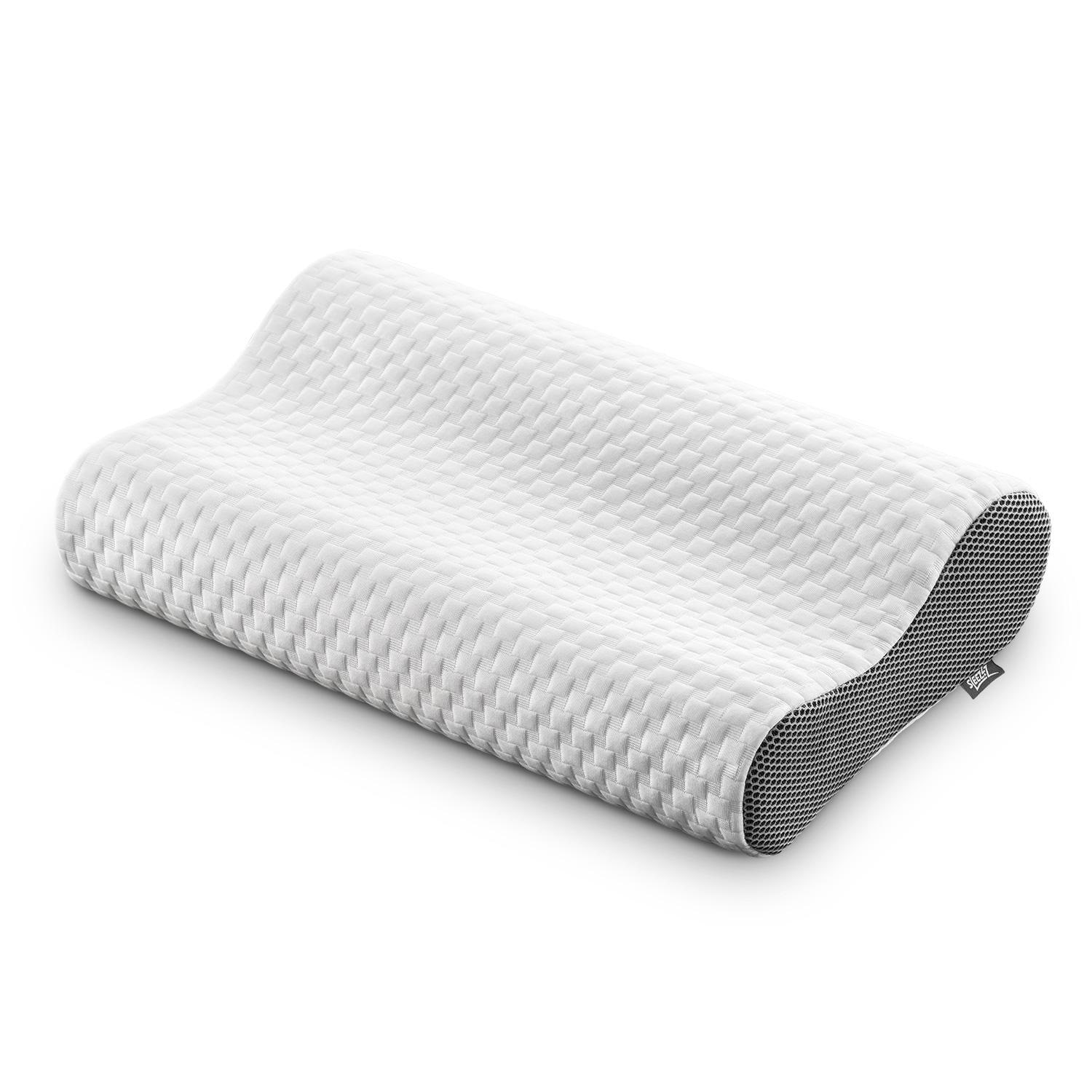 Βισκοελαστικό στρώμα Sleezzz Smart 7 ζωνών 90 x 200 cm, ύψος 18 cm, επίπεδο σκληρότητας H3 με αφρό μνήμης αέρα + μαξιλάρι Sleezzz® premium με αποτέλεσμα μνήμης
