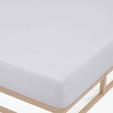 Spannbettlaken Microfaser Interlock-Jersey silber grau 90 x 190 - 100 x 200 cm