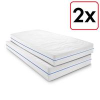 Dubbelbottnad ergonomisk madrass 80x200 cm 7-zoners Supportho Premium, höjd 18 cm, fasthetsgrad H2/H3 Twin