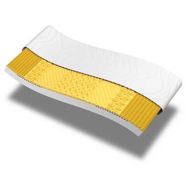 Matelas viscoélastique 7 zones Sleezzz Smart 90 x 200 cm, hauteur 18 cm, degré de fermeté H3 avec mousse à mémoire de forme Air