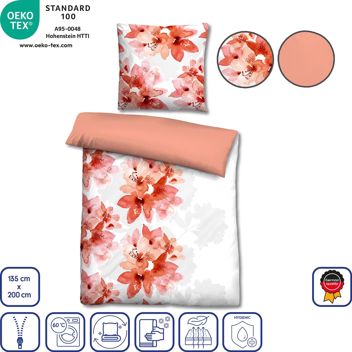 Features as icons – Beaver bed linen 135 x 200 cm + 80 x 80 cm