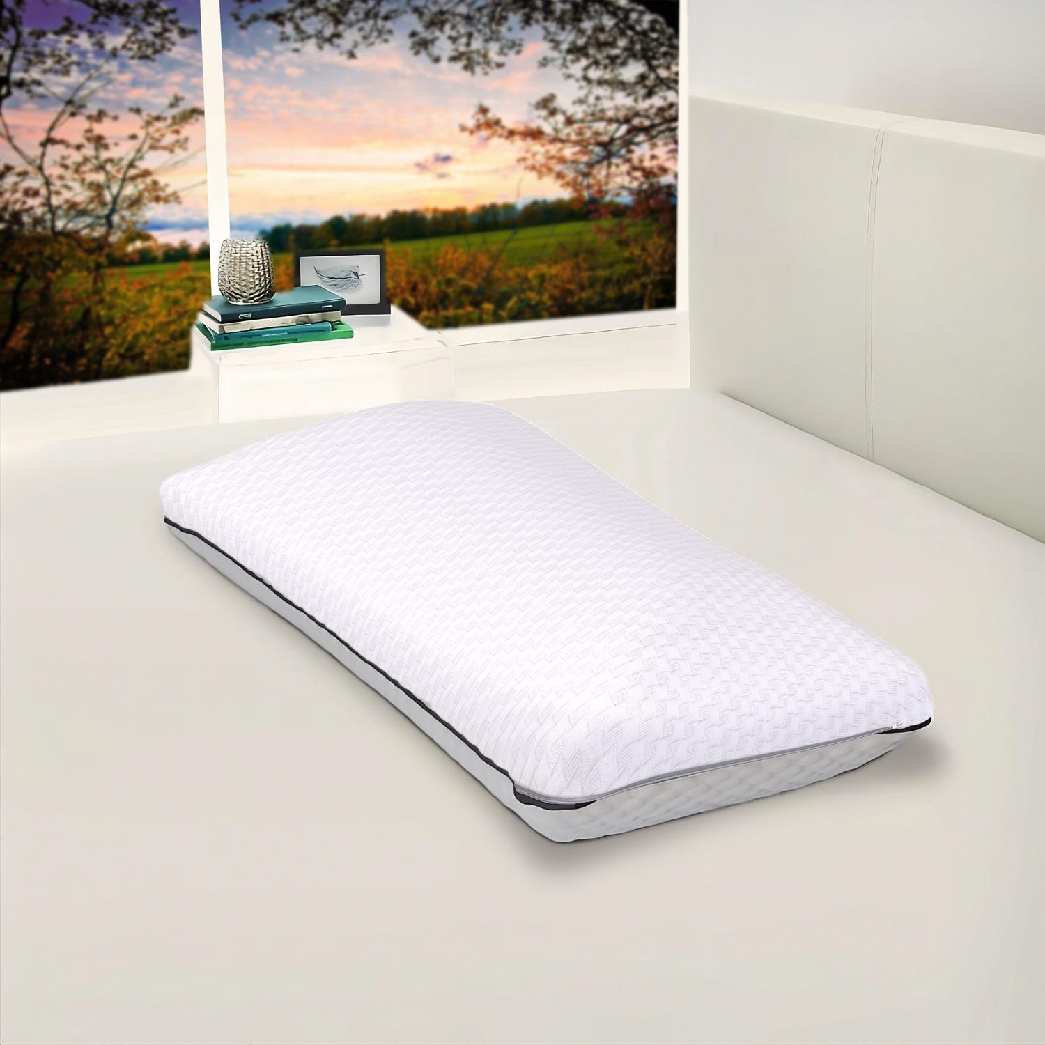 Im Schlafzimmer – Sleezzz® Smart Matratze 180x200 cm + 2 x  Sleezzz® Smart höhenverstellbares Kissen
