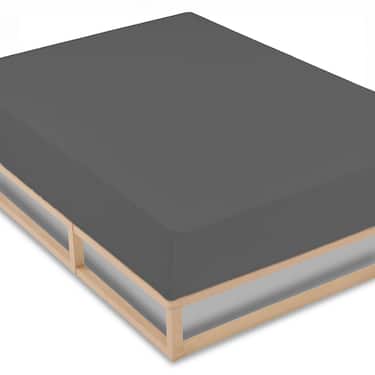 Lençol em jersey cinzento escuro 90 x 190 - 100 x 200 cm em 100% algodão orgânico